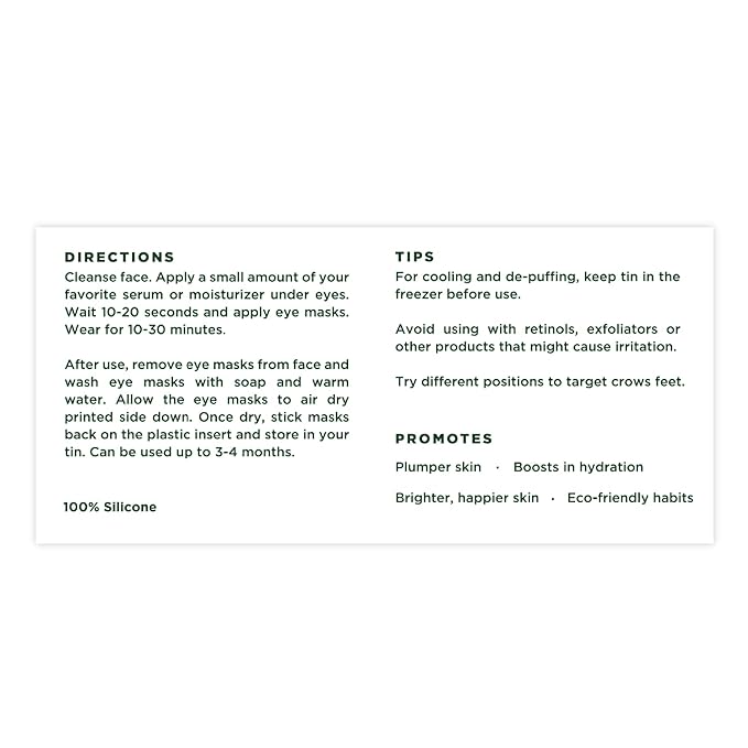 Tree of Life Beauty Hydrating Facial Serum Collagen Peptides with Argireline and Replexium - Anti Aging and Wrinkle Reduction (1oz) and Silicone Reusable Under Eye Patches for Puffy Eyes