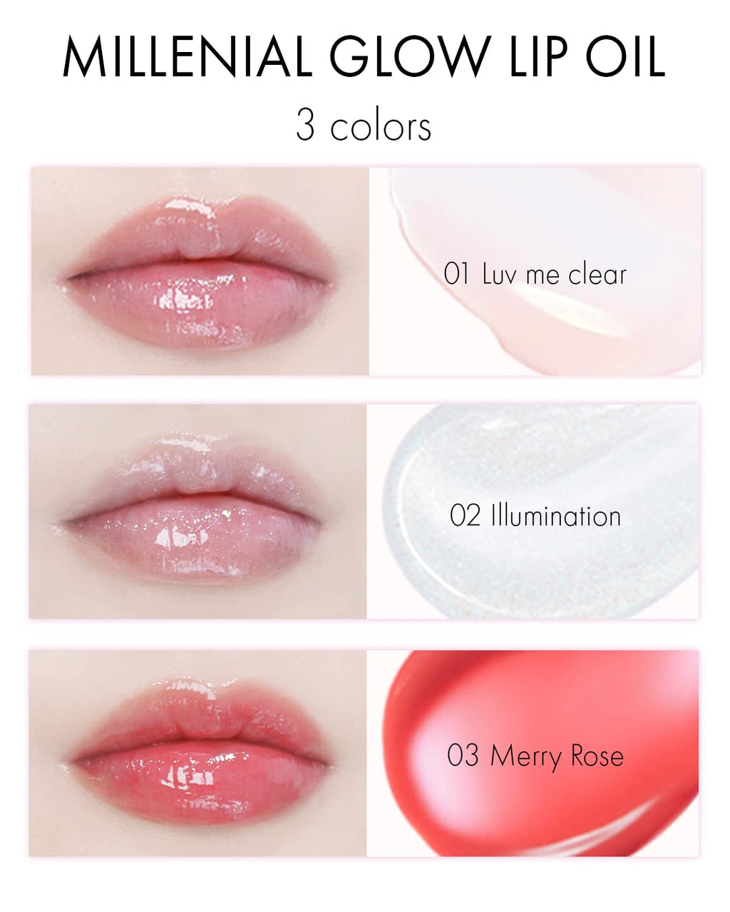 VIDIVICI Millennial Lip Oil #02 Illumination - Non-Sticky Dewy Gloss for Moisturized & Voluminous Lips - Illuminating Transparent Lavender-Blue Glitter Lip Makeup, 0.12 fl.oz.