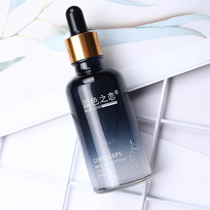 BLUE LOVE Cordyceps Facial Essence Serum - Reduces Fine Lines & Wrinkles, Hydrating & Anti-Aging Formula with Natural Ingredients for All Skin Types (4.54 Fl Oz (Pack of 1), Unscented)