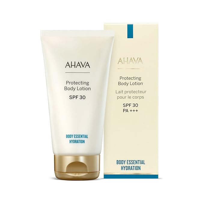 AHAVA. Protecting Body Lotion SPF30 - Ideal body lotion for sun exposure, lightweight, saturated & providing Broad Spectrum high UVAB protection, Anti-Aging (antioxidant), with Osmoter, 5.1 Fl.Oz