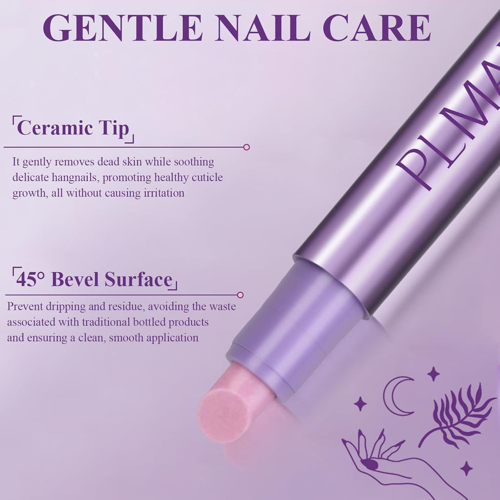 3PCS 3-in-1 Cuticle Oil Pen, Cuticle Pusher Nail Oil Pen with Ceramic Tip, Nail Care Pen, Cuticle Pusher Pen for Hangnails, Dry & Damaged Nail, Moisturize Strengthen Brighten Nails Care