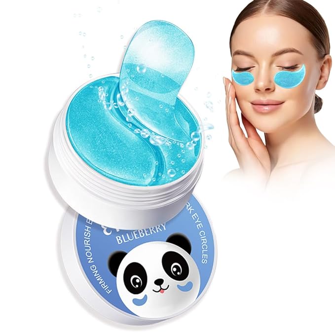 AMY'S DIARY Eye Mask Under Eye Patches (30 Pairs)- Puffy Eyes & Dark Circles Treatments,Reduce Under Eye Bags and Smooth Wrinkles,Eye Skin Care Pads With Collagen (Blueberry Extract)