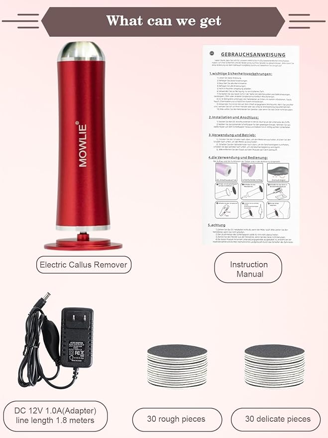 Electric Foot Callus Remover,Foot Scrubber & Callus Remover for Feet Foot Spa Pedicure Tool with 60 Grinding Discs Professional Electric Foot File Ideal for Nurses Teachers Workers