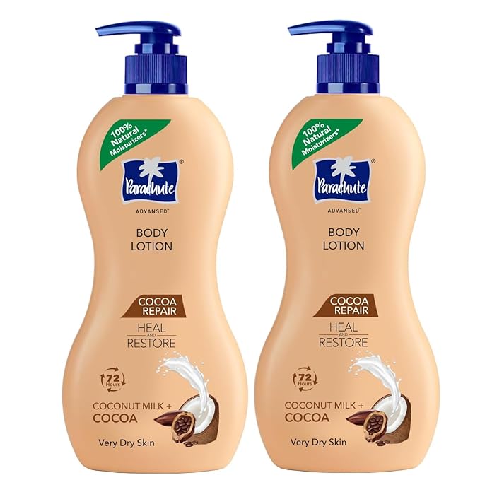 Parachute Advansed Cocoa Repair Body Lotion, Intense Moisture | 13.5 Fl oz | Pack of 2