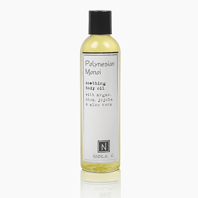 Polynesian Monoi (Monoi de Tahiti Flower Scent) Body Oil, 9 oz Moisturize & Nourish with Argan & Coconut Oil - Vitamin C Enriched - Naturally Derived, Vegan-Friendly