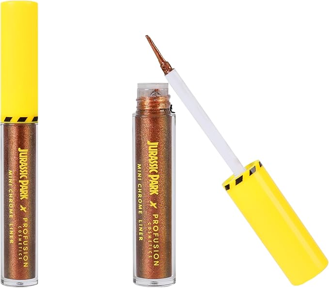 Profusion Cosmetics Jurassic Park Adventure Beauty Set - Experience the Thrills with the Jurassic Park Visitor Set - Face & Body Glow Gems, Chrome Liner, Collectors' Pass & Beauty Headband