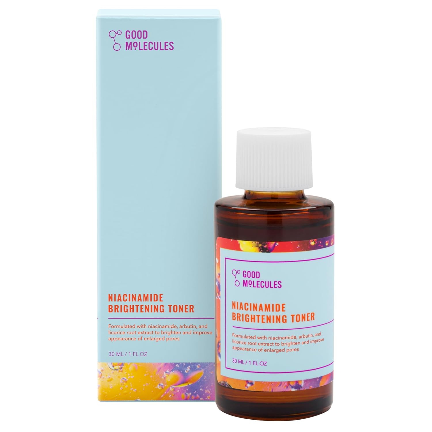 Good Molecules Niacinamide Brightening Toner - Toner for Face with Niacinamide and Arbutin for Skin Tone Balancing- Pore Minimizer, Skin Care for Face