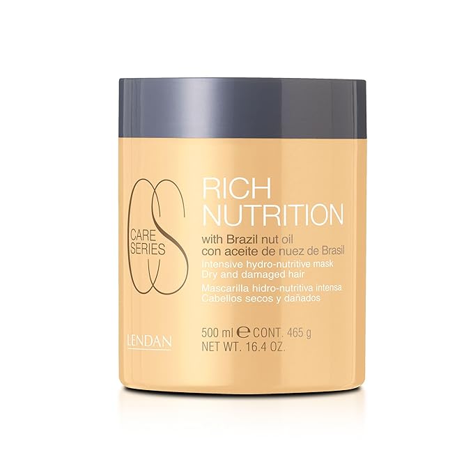 Lendan - Hydrating Hair Mask - Rich Nutrition - 500 ml - for Dry and Damaged Hair - with Brazil Nut Oil - Intensely Nourishes and Hydrates Hair - Repairs Split and Dry Ends