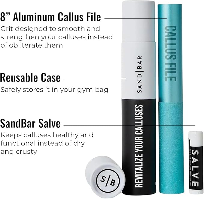 SandBar Original Callus File - Callus Remover for Hands and Fingers - Don't Remove Hard Skin with Shavers Or Pumice Stones - Maintain Your Grip - for Gym Enthusiasts, Climbers, Gymnasts & WOD Junkies
