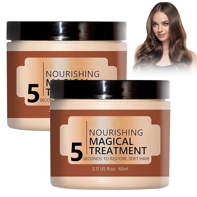 OUHOE Nourishing Treatment - Collagen Hair Mask, Deep Conditioner for Dry, Damaged Hair (2Pcs)