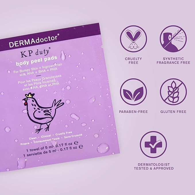 KP Bump Eraser Body Scrub with 10% AHA, Keratosis Pilaris Exfoliater with Glycolic and Lactic acids | Dermatologist Formulated – 10 Pack