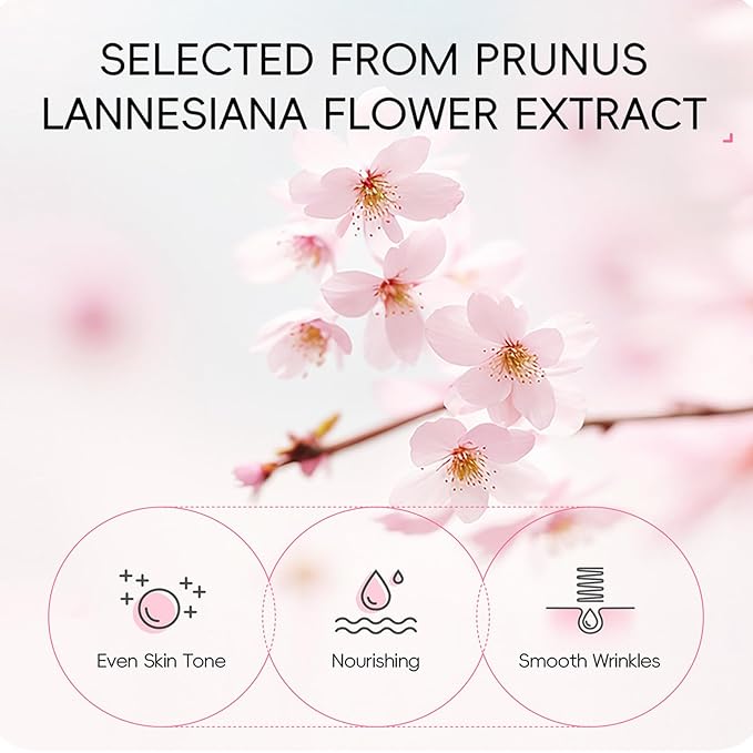 Skin Care Set Sakura Women Beauty Gift Sets Korean Skin Care Kit- Cleanser,Serum,Face Cream,Toner,Eye Cream,Mud Mask-Skin Care Routine Kit (One Size, Cherry Blossom-StyleB-Luxury Moisturizing)