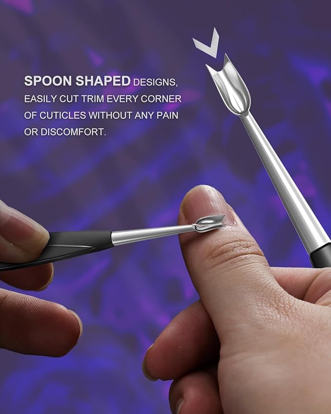 Cuticle Remover Cutter Fork for Cuticle, Hangnail, Side Nails