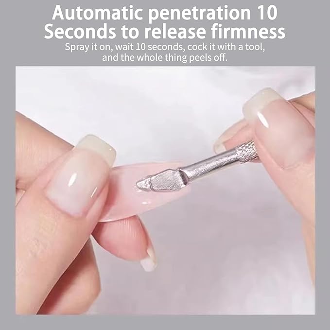 Glue Remover Debonder for Press On Nails, Easily Remove Fake Nail Tips with Manicure Tools for Fingernails, Cuticle Nippers Professional,Cuticle Remover Tool Poly Gel Nail Remover Kit