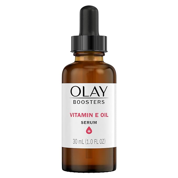 Olay Vitamin E Oil Serum, Nourishing Hydration Booster, Fragrance-Free, 1.0 Oz