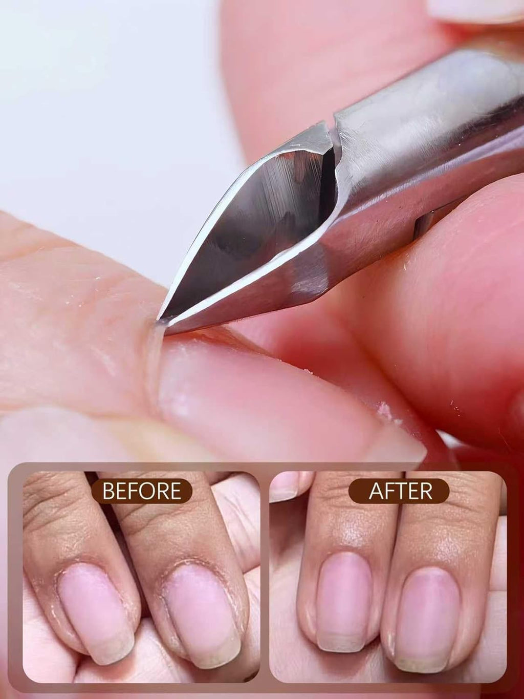 Cuticle Nippers, Professional Cuticle Trimmer Extremely Sharp Cuticle Cutter Stainless Steel Manicure Nail Cuticle Remover Tools for Women, Men, Home Salon Use