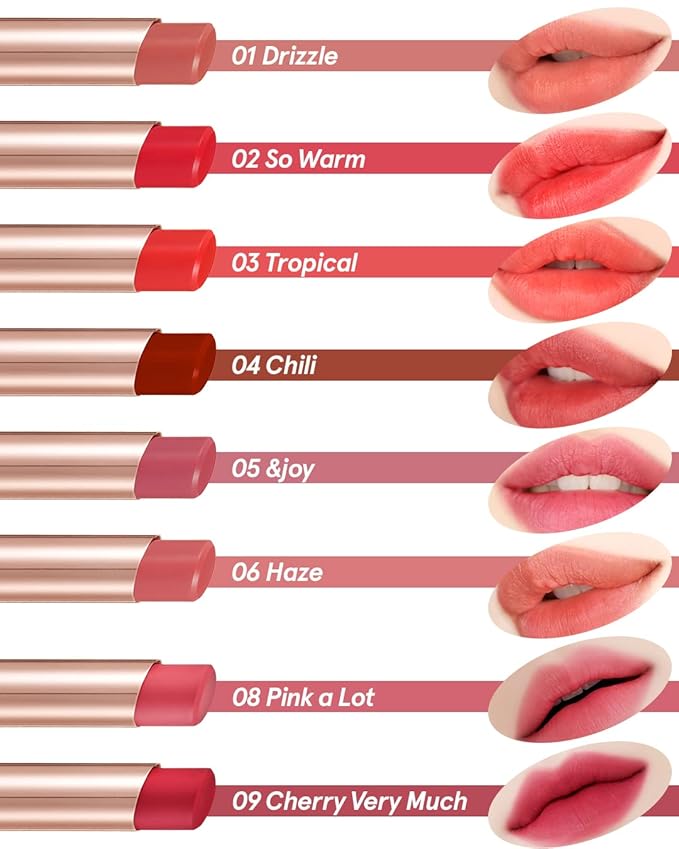 ATHÉ Authentic Airy Lip Balm 06 HAZE, Korean Vegan Color Lip Blam, Flake-Free Slim Fit Lips, Silky Powdery Finish & Air-like Blurring with Vibrant Colors, 0.11oz.