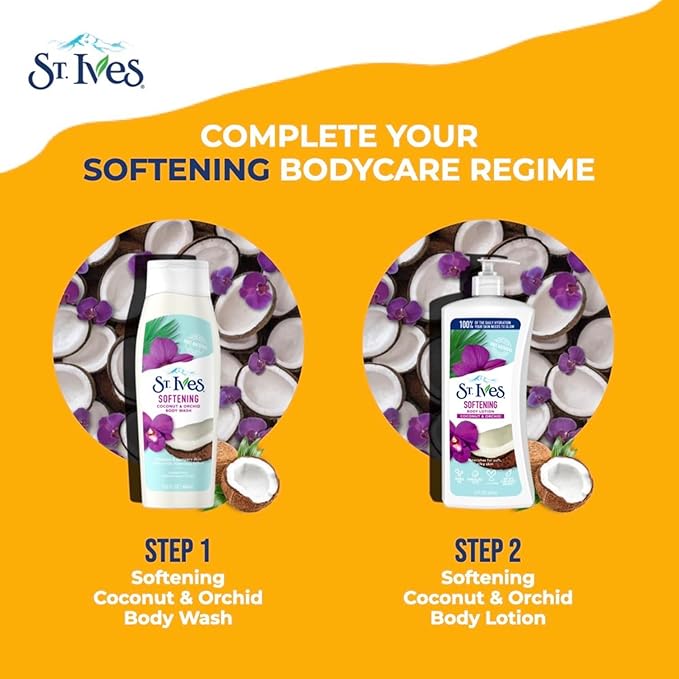 St. Ives Softening Body Lotion Coconut & Orchid Extract 21 oz