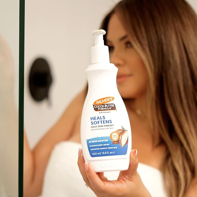 Palmer's Cocoa Butter Formula Daily Skin Therapy Cocoa Butter Body Lotion for Dry Skin, Hand & Body Conditioner, Pump Bottle,13.5 Oz (Pack of 3)