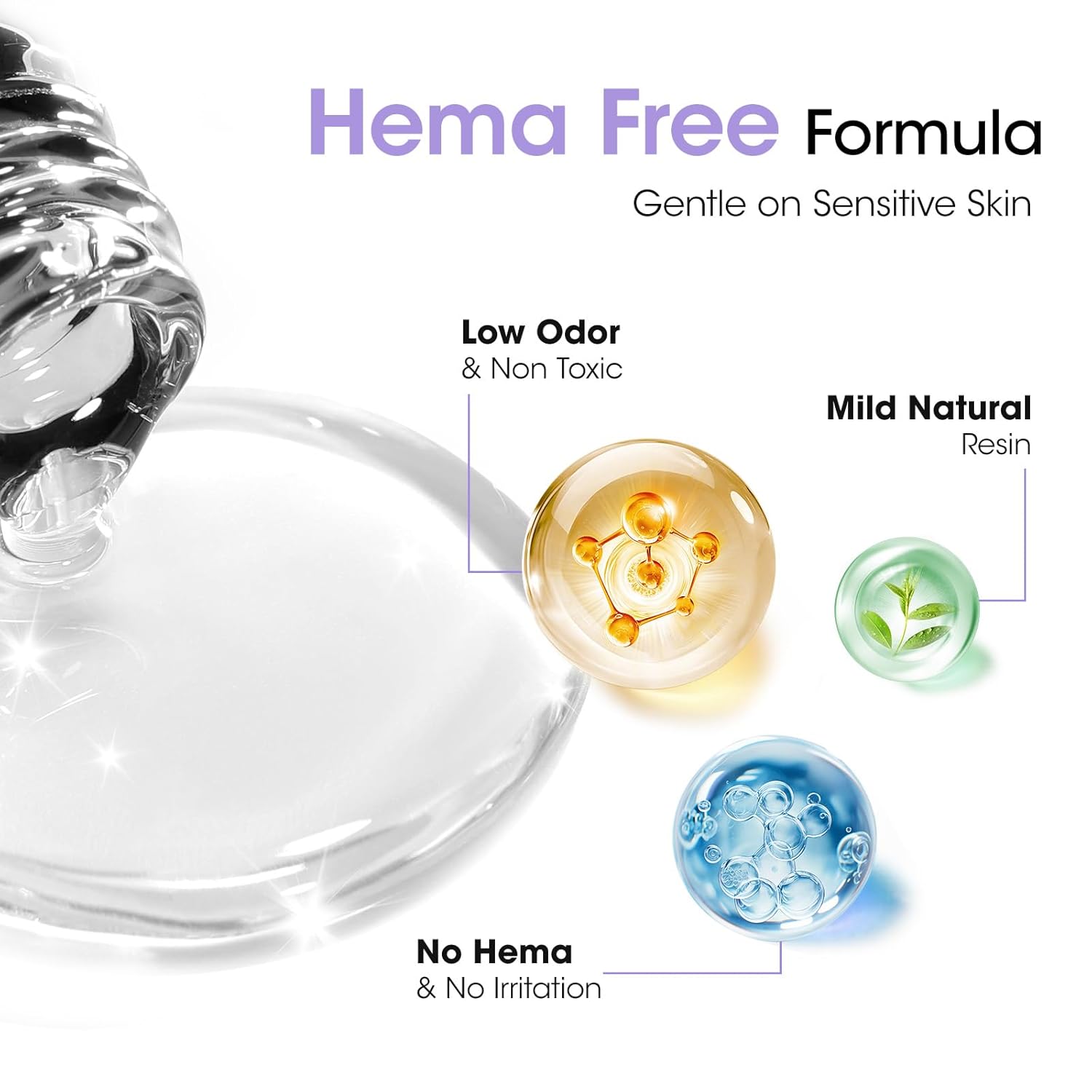 GELLEN 20ml Gel Base and Top Coat, Hema-Free Glossy Top Coat and Base Coat for Gel Nail Polish, No Wipe Soak Off Curing Needed Clear Nail Polish, Easy DIY Manicure Set