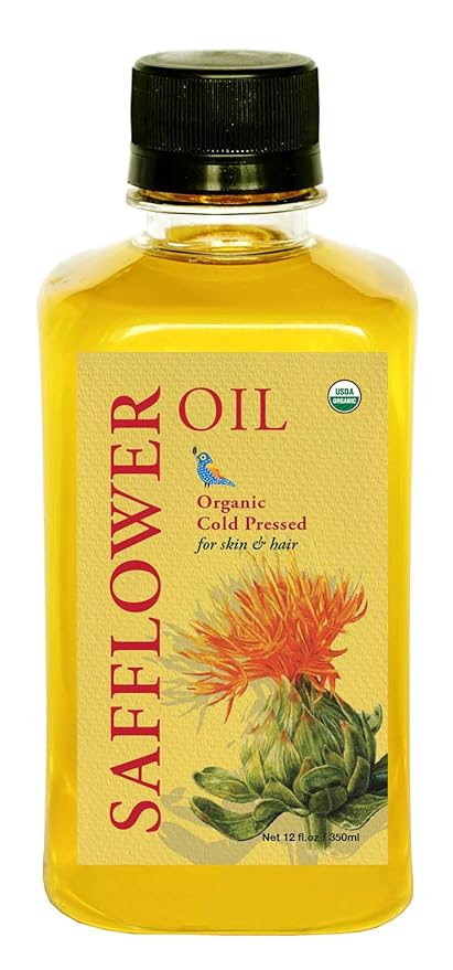 DAANA Safflower Oil for Skin: Certified USDA Organic, Extra Virgin, Cold Pressed (12 Fl Oz)