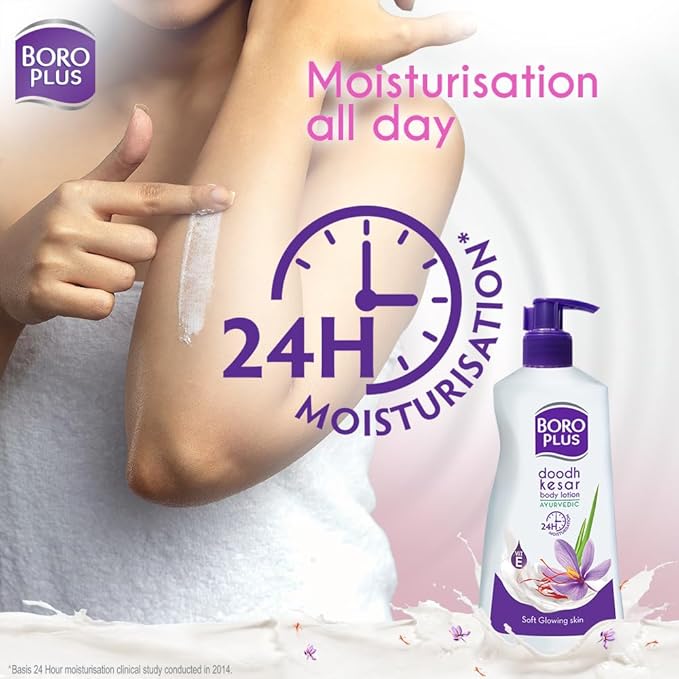 Ayurvedic Body Lotion | with Milk & Saffron | Moisturizing Lotion for Dry Skin | Hydrates & Provide Soft and Supple Skin | 13.53 Oz/400ml