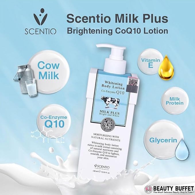 MILK PLUS Q10 BODY LOTION 400 ML.