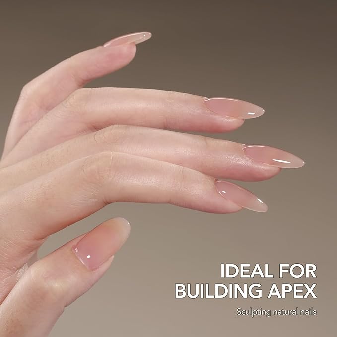 GAOY 30g Builder Base, Clear Nail Builder Gel, 2-in-1 Soak Off UV Gel for Nail Strengthening and Building, UV Light Cure