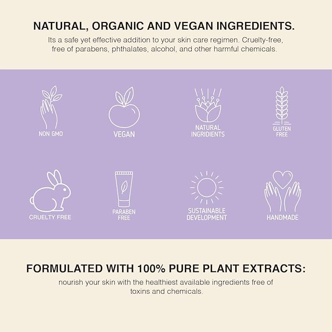 Lavender Multi-Use Oil for Face, Body and Hair - Organic Blend of Apricot, Vitamin E, Fractionated Coconut and Sweet Almond Oil Moisturizer for Dry Skin, Scalp and Nails - 4 Fl Oz