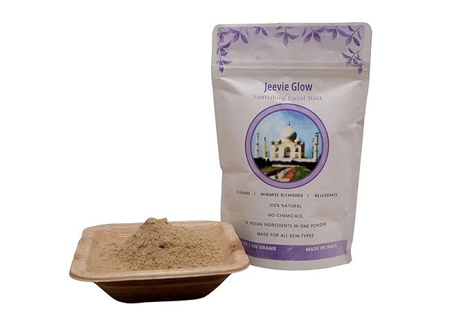100% Natural - Indian Healing Facial Pack Mask for Acne Prone Skin - Gentle Pore Cleansing Mask for Smoother & Softer Skin - Promotes Collagen & Minimizes Discoloration