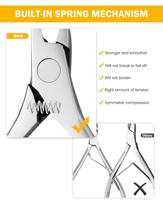 BEZOX Cuticle Trimmer with Pusher - Salon Quality Cuticle Clipper with Cuticle Pushers, Super Sharp Cuticle Cutters and Dual-End Nail Pushers Cuticle Stick, Professional Manicure Tools