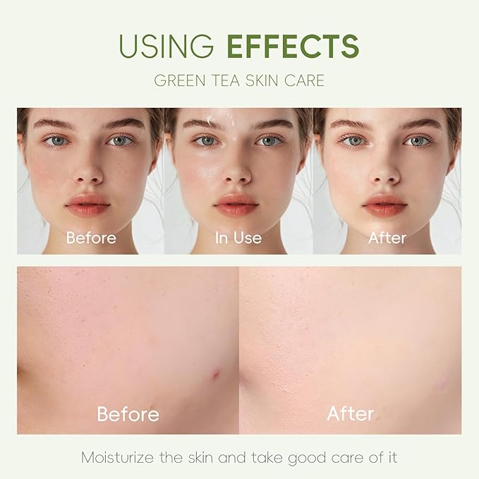 Green Tea Skin Care Kit Teenage Girls Gifts, 19-In-1 Facial Skin Care Routine Set Kit for Women/Girls, Hydrating Teen Skincare Set Control Oil, Christmas Gifts for Women Stocking Stuffers