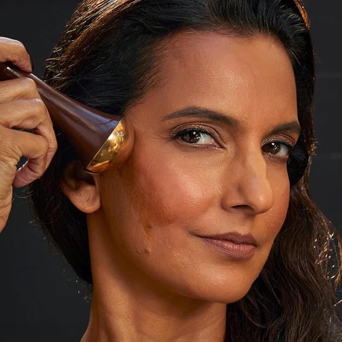 RANAVAT Radiant & Re-Energizing Skincare Duo - Brightening Saffron Serum & Kansa Wand Facial Massage Tool to Tone, Lift, & Improve Appearance of Dark Spots (2 Pieces)