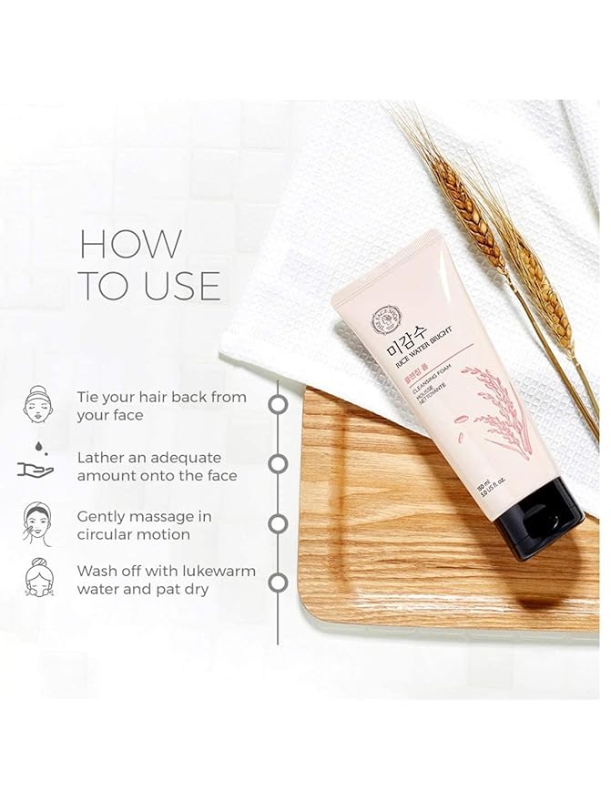 BETT Cleansing foam 150ml with Rice Water for Brighten the Skin | Soap Wort for Deep Cleansing |Moringa Oil for Moisturization | Face Wash for Men and Women