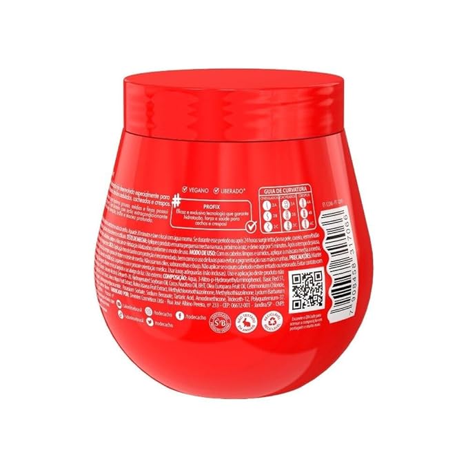 Salon Line - Linha #ToDeCacho (Matizadora) - Mascara Vermelha 300 Gr - (#ImWithCurls (Brassiness) - Red Mask Net 10.58 Oz)