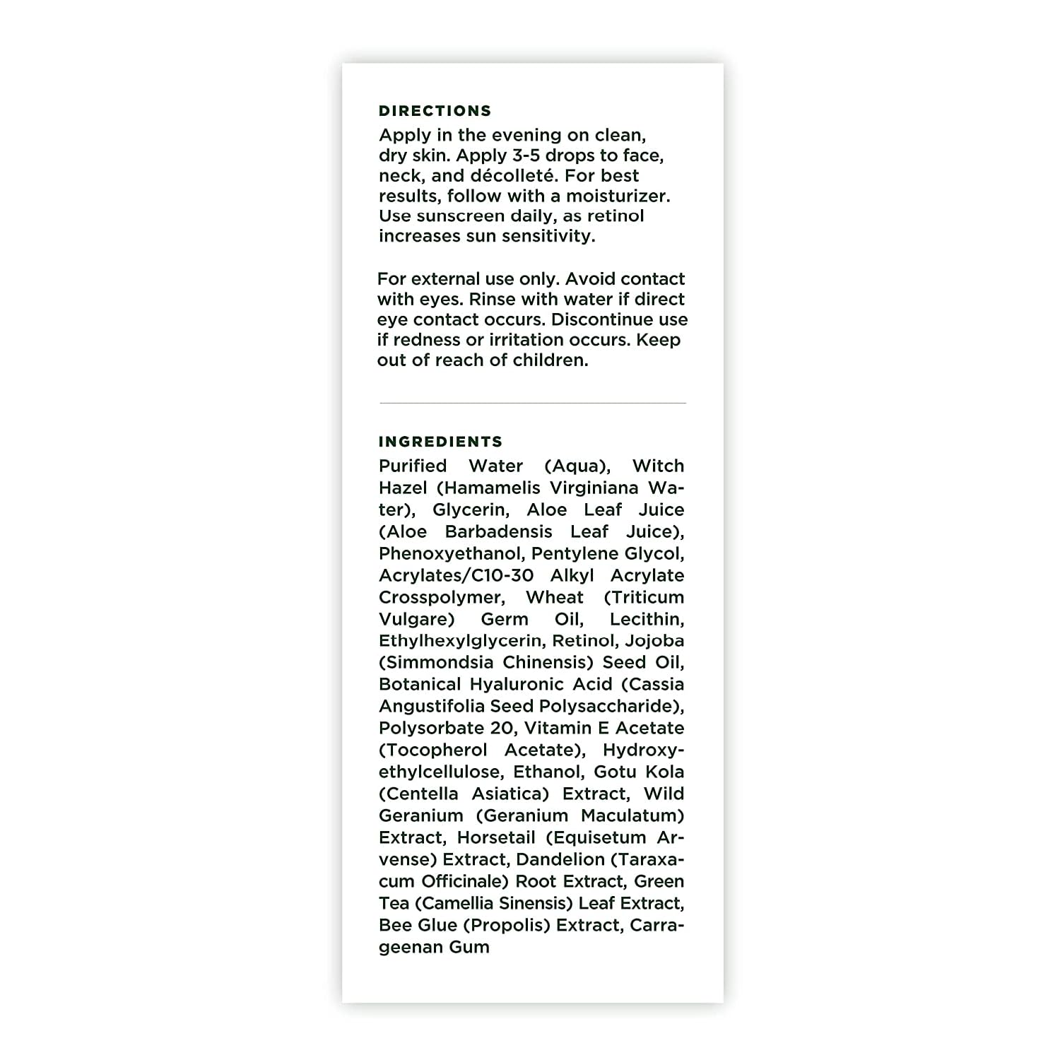 Tree of Life Beauty Retinol Serum, Skin Smoothing Face Oil for Dark and Age Spots and Fine Lines, Facial Serums for Dry and Sensitive Skin Care with Hyaluronic Acid for Soft Skin, 2 Fl Oz (pack of 2)