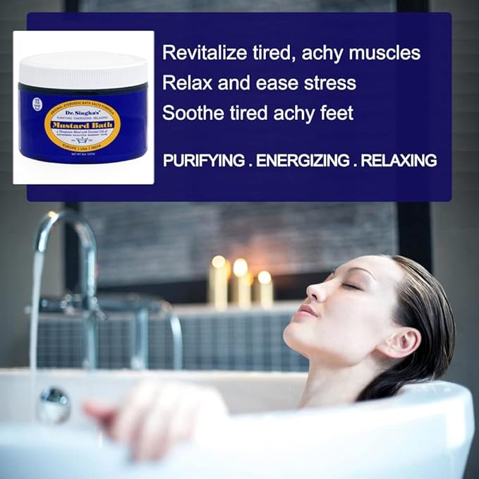 Dr. Singha's Mustard Bath, Therapeutic Bath Salts (8 oz)