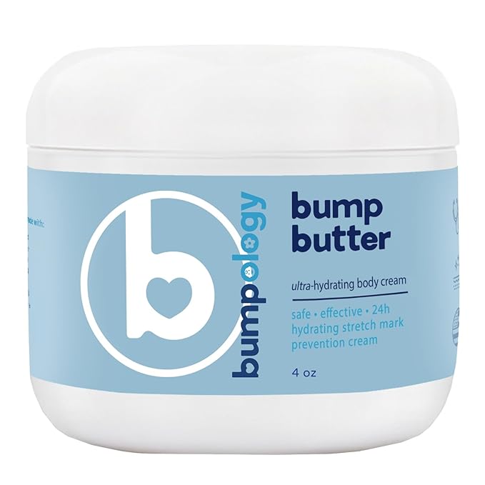 Bumpology Bump Butter Stretch Mark Moisturize Cream | 2-in-1 Powerful Butters + Oils | Physician Formulated | Hydrating Body Lotion | Pregnancy Safe | Made in USA