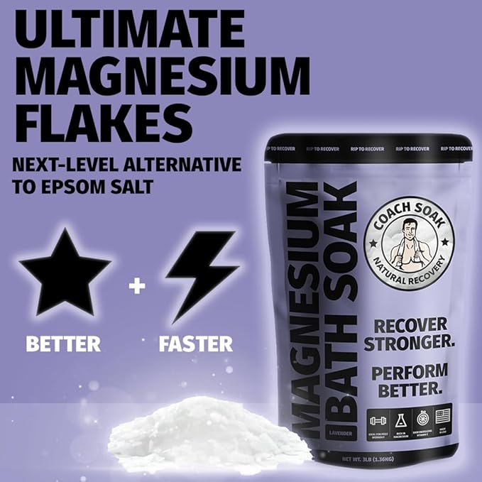 3 Pack Bundle: Coach Soak Recovery Bath Soak, Epsom Salt Bulk, Bath Salts Bulk, 3 Pack Bundle, Total of 9 Pounds (Eucalyptus, Lavender, Citrus)