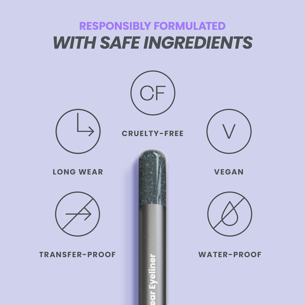 Wonderskin Eyeliner Pencil, 1440 Longwear Blue Glitter Eyeliner Pencil - Waterproof, Sharpenable & Smudge Proof