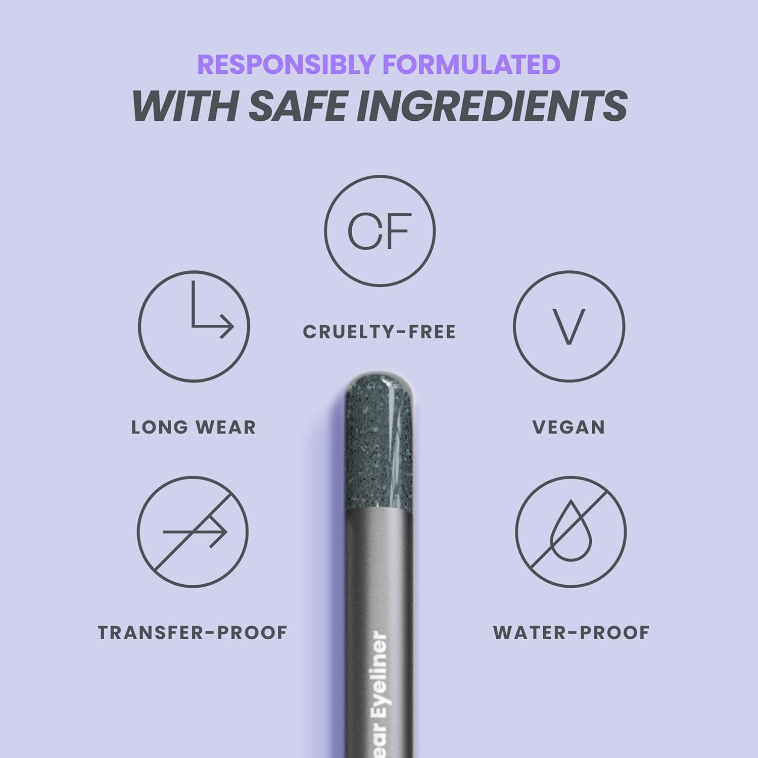 Wonderskin Eyeliner Pencil, 1440 Longwear Blue Glitter Eyeliner Pencil - Waterproof, Sharpenable & Smudge Proof