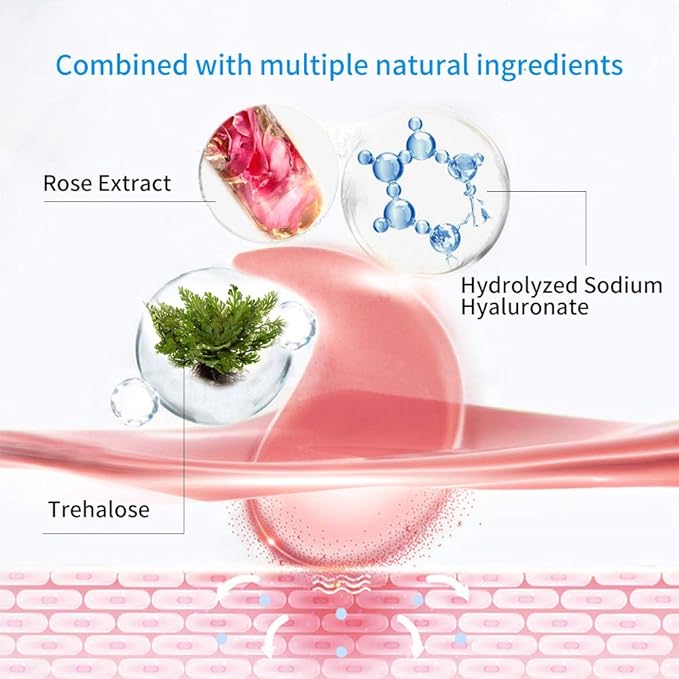 AKARY Eye Patches Rose Hydra-Gel Eye Mask Sheet Lady Skin Care Pad Remove Fine Lines Smooth Repair the Eyes Skin, Under Eye Gel for Moisturizing and Relieving, Firm the Look of the Eye Area