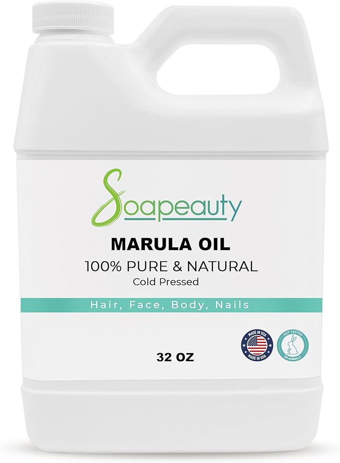 MARULA Oil Cold Pressed Unrefined | 100% Natural Available in Bulk | Carrier for Essential Oils, Face, Skin, Hair Moisturizer, Soap Making | Sizes 2OZ to 7 LBS | (32 OZ)