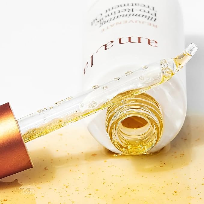 Amala Illuminating Pro-Retinoic Treatment Oil, Natural Retinol Alternative with Picão Preto Extract, 23K Gold, Cacay Seed Oil. Anti-Wrinkle Oil (8ml)