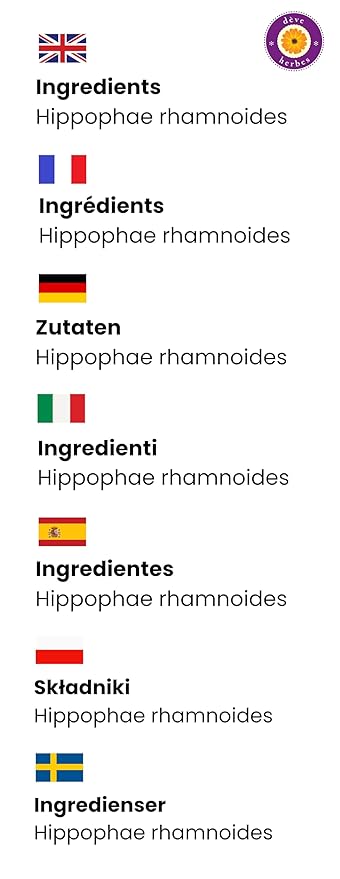 Deve Herbes Pure Pure Sea Buckthorn Oil 15ml (0.50 oz)