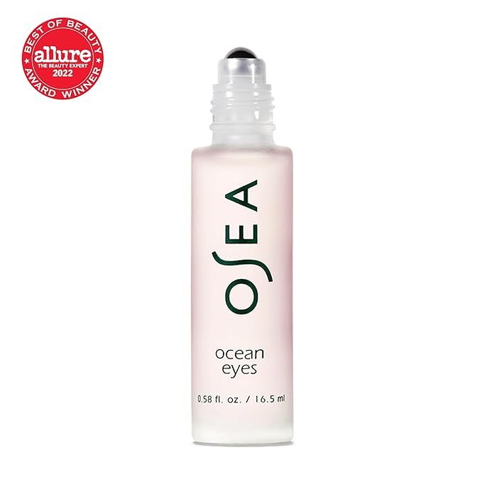 OSEA Ocean Eyes® Age-Defying Eye Serum - For Dark Circles, Puffiness - Cooling Roller Ball Applicator - Hyaluronic Acid, Peptides - Clean Skincare - Vegan & Cruelty-Free Anti-Aging Under Eye Treatment