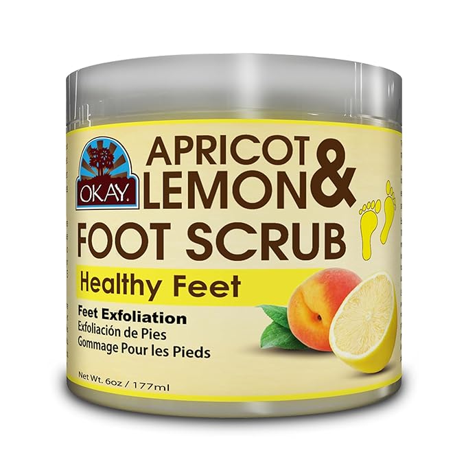 OKAY Apricot and Lemon Foot Scrub 6oz / 177ml
