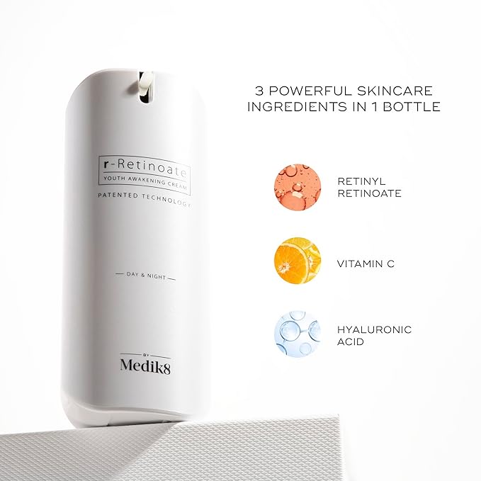 Medik8 R-Retinoate Day & Night - Intensive Hydrating, Plumping Vitamin A Face Serum - Reduces Fine Lines, Wrinkles - Vitamin C Face Serum - 1.7 oz