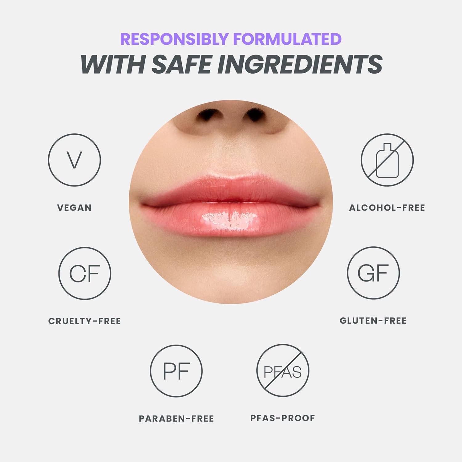 Wonderskin Lip Oil Rehab Serum - Tinted Lip Oil for Women, Hydrating, Moisturizing, and Non-Sticky Bright Red Tint Serum for Dry Lips (Flirt)