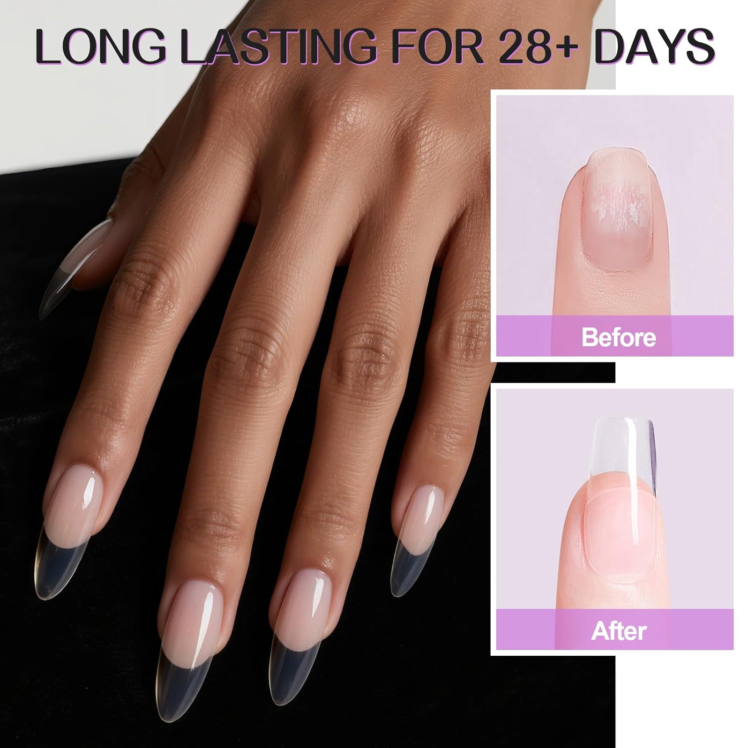 TOROKOM Clear Acrylic Powder, 120g/4.23oz Acrylic Nail Powder Large Capacity Acrylic Dip Powder for Nails Self-Leveling Acrylic Extension Powders, 3D Nail Carving, Long-Lasting, No Nails Lamp Required